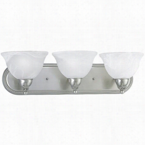 Progress Lighting P3268-09 Aavalon 3 Light Bath Fixture In Brushed Nickel