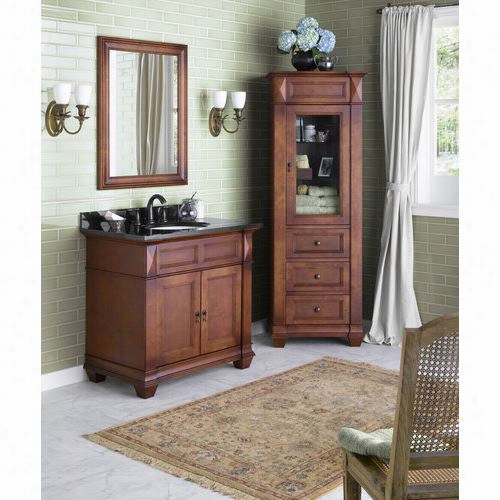 Ronbow 062836-f11 Torino 36&quog;" Vanity Cabinet With Double Wood Doors And Shelf Inside In Colonial Cherry