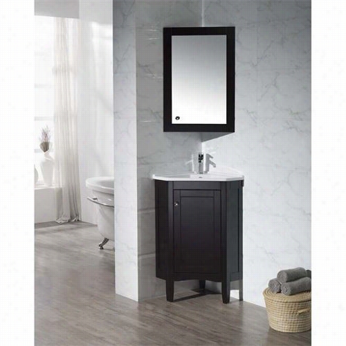 Stufurhome Ty-650esmone 25";quot; Corenr Bathroom Vanity With Medicine Cabinet - Conceit Top Included