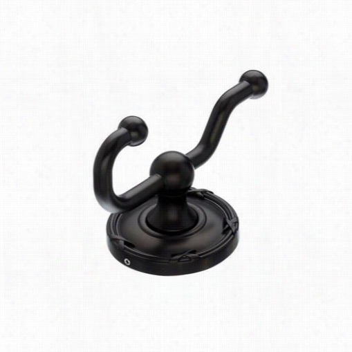 Top Knobs Ed2orbe Edwardian Bath Double Hook With Ribbon  Backp Late In Oil  Rubbed Bronze