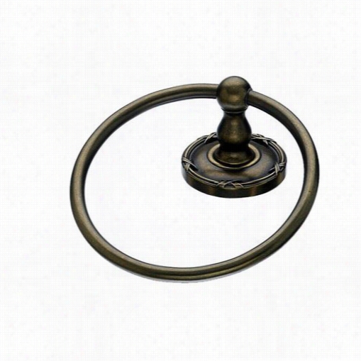 Top Knobs Ed5gbze Edwardian Bath Ring Wih Ribbon Backplate In German Bronze