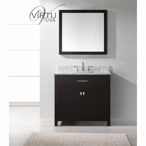 Virtu Usa Ms-2036-wmsq Caroline 36"" Single Sink Bathroom Emptiness Set - Vanity Excel Included