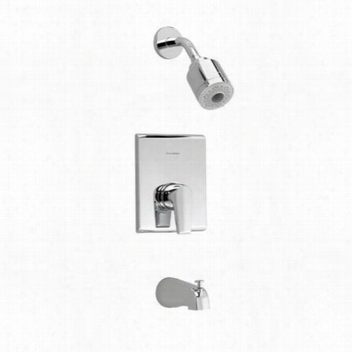 Ameriican Standard T590.508.002 Studio B Ath/shower Tri Kit In Polished Chrome