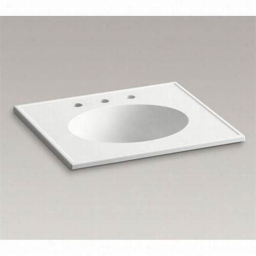 Kohler 2791-8 Ceramic/impressions 25"" Oval Vanity Top Bathroom Sin Kwith 8"" Widespread Faucet Holes