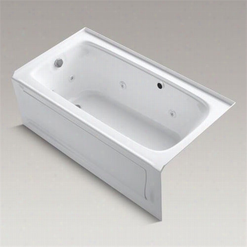 Kohlerr K1-251-law Bancroft 60"" X 32"" Alcove Whirlpool With Tile Lange, Left Hannd Drain And Bask Heated Surface