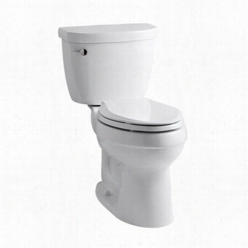 Kohler K-3609 Cimarron Vitreous China 1.28 Gpf Class Six Gravity Flush Comfort Height Elongated Two Piece Toilet With2 -1/8"" Glazde Trapway Free From  Seat And Su