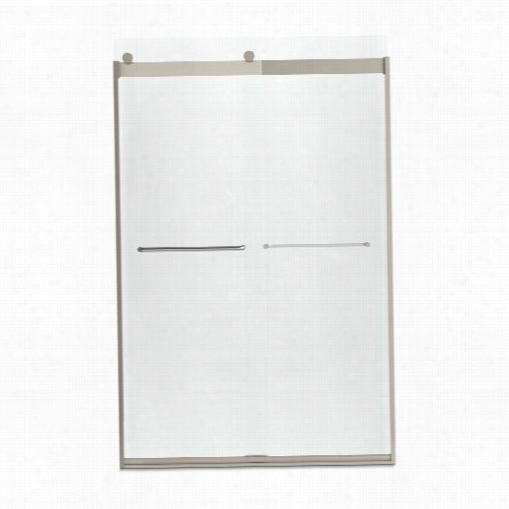 Kohler K-706014-l Levity 74"" X 47-5/8"" Slidingg Shower House Through  Towel Bar And 1/4"" Crystal Clear Glass