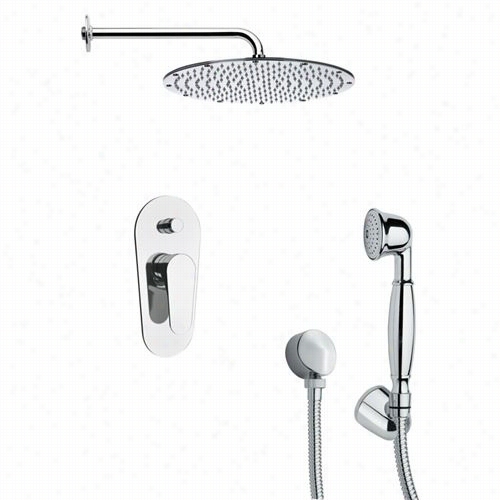 Remer By Nameek's Sfh6090 Orsino 13-7/9"" Sleek Shower Faucet Ste In Chrome Attending Handdh Eld Hsower A Nd 4-4/7"&qjot;h Diverter