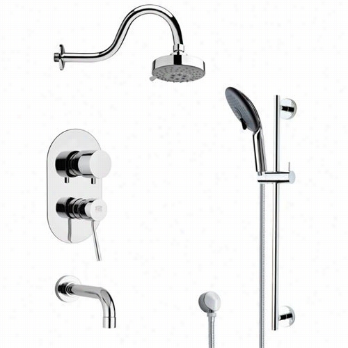 Remer Along Nameek's Tsr9106 Galiano Shower System In Chrome With 4-5/7""w Handheld Shower