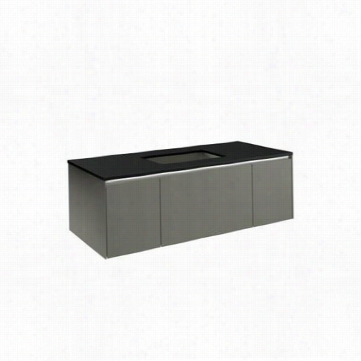 Robwrn Vd48bcl11 48"" Three Drawer Deep Vanity In Tinted Gray Mirror With Nightlight