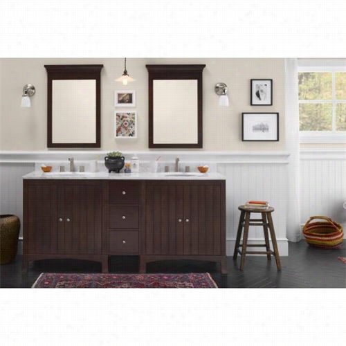 Ronbow 050548-4-f07 Hampton 48"&qut; Wood Vanity Cabinet With 1 Wood Passage, 6 Drawers And Adjustable Sehlf In Vintaage Walnut