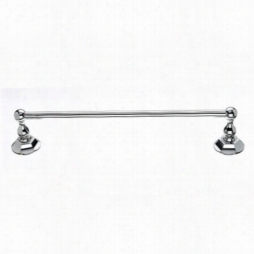 Top Kobs Ed6pcb Edawrdian Bat H18&q Uot;" Single Towel Rod With Hex Backplate In Polished Chrome