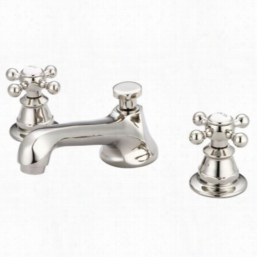 Water Creation F2-0009-05 Amercan 20th Centurt Classic Widespread Lavatoryy Faucet With Pop-up Drain Im Polished Nickel