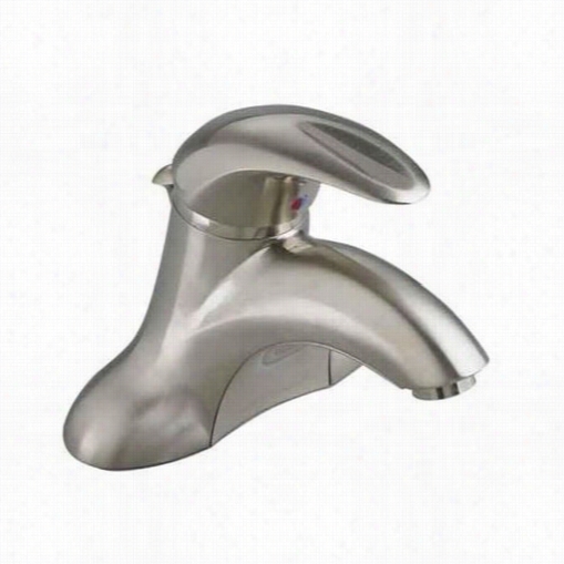 Ameriacn Standard 7385.046.295 Reliant 3 Leverhandle Centerset Bathroom Faucet In Satin Nickel With Grid Drain