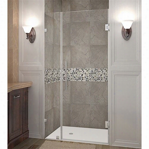 Aston Sd R985 Nautis 31"& Quot; X 72&uot;" Completely Frameless Hinged Shower Door