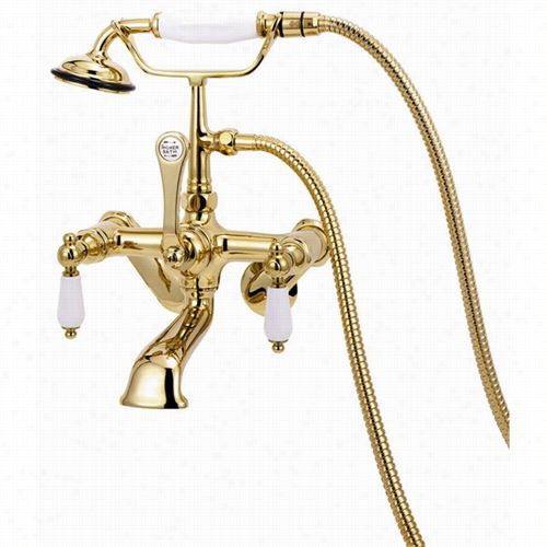 Elizabethan Classic Ectw32 Three Hadnle Claw Foot Tub Faucet With Hand Shower