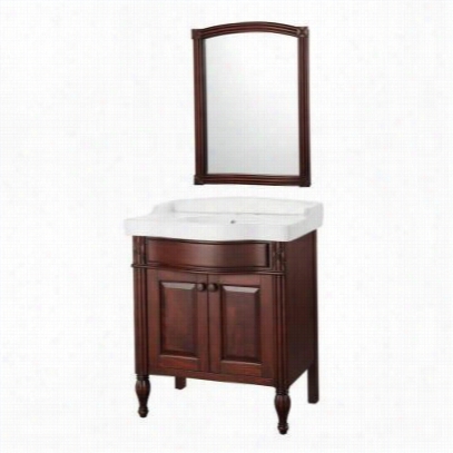 Foremost Odnat3121 Odienne 32"" Vanity With Vitreous China Vanity Top And Mirror - Vanity Top Included