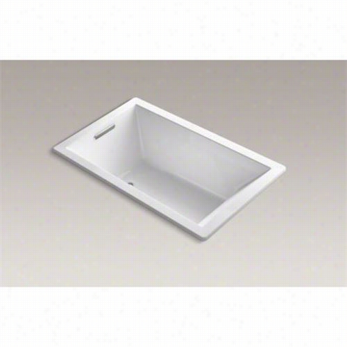 Kohlef K-1849-gw Underscore 60"" X 36""  Drop In Bath In Hite With Reversible Drain And Bask Heated Surface