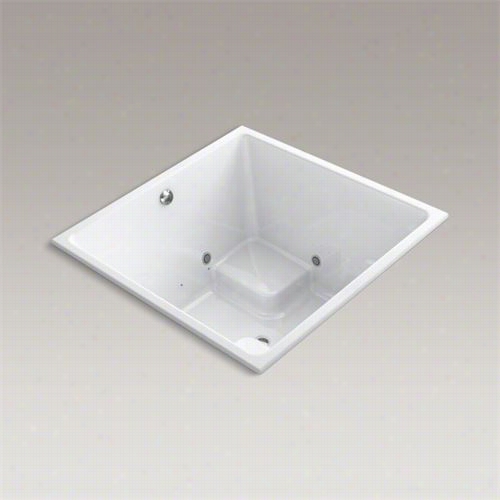 Kohler K-1969~gcw Undrrscore 48"" X 48"" Drop-in Bubblemassage Cube Air Bath Tub With Bask Heated Surface And Chromatherapy