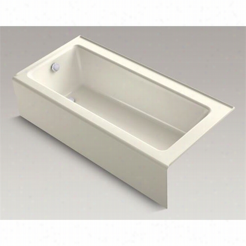 Kohler K-859-g96 Bellwethher Bubblemassage 66"" X 32"" Lwft Hann Ddrain Bath With Biscuit Airjet Trim