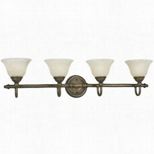 Progress Lighting P3207-86 Savannah 4 Light Bath Fixture In Burnished Chestnut