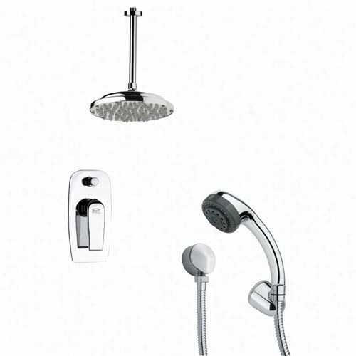 Remmer At Nameek's Sfh6024 Orsino 15-1/3&quto;&quo; Shower Faucet In C Hrome With Hand Shower And 7""h Diverter