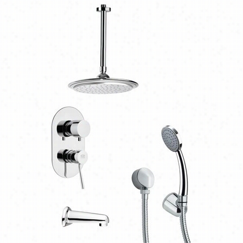 Reme R By Nameek's Tsh4008 Ttyga Tub And Sh Ower Faucet In Chroem With Hand Shower An 8-2/3""h Diverter