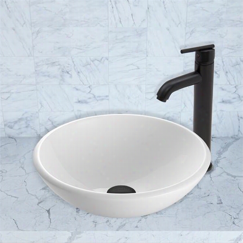 Vigo Vg4t29 White Phoenix Stone Vessel Sink And Seville Faucet Set In Matte Black