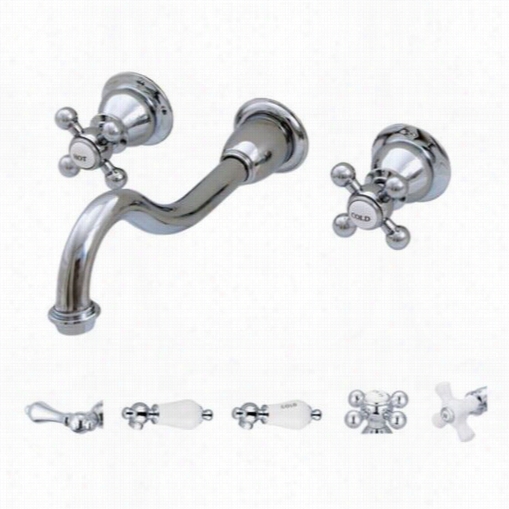 Water Creation F4-0001-01 Leegant Spout Wall Mount Vessel/lavatory Fau Cet In Polished Chrome