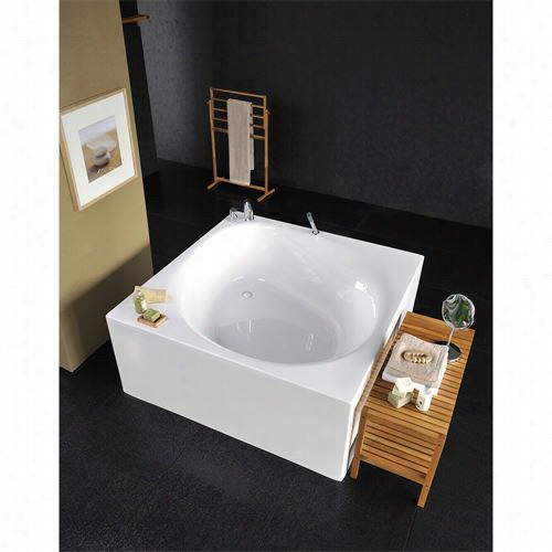 Aquatica Liquids Pace-wht Liquid Space Freestandng Lucife Microban Acrylic Bathtub Ni White