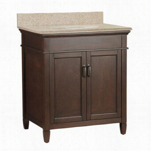 First Asg Ashburn 31"" X 22"" Vanity In Mahogany - Vanity Top Inlcuded