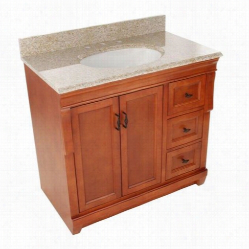 Foremostn Aca Naples 37&wuot;" Right Drawers Vanity - Vanity Top Ncluded