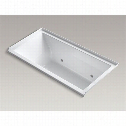 Kohler K-1167-vcrw Underscore 60"" X 30"" Tree Wall Alcove Vibracoustic Bath Tub With Bask Heated Surfae, Chromatherapy And Right Hand Drain