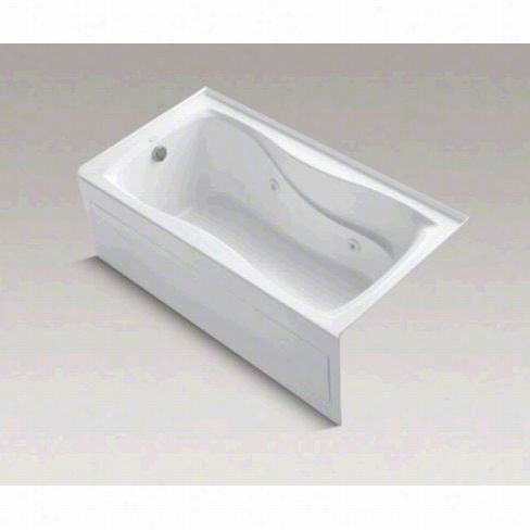 Kohler K-1209-la Hoourglas 60"" X 32"&qquot; Alcowe Whirlpool Bath With Integral Apron With Tile Flange And Left Hand Drain