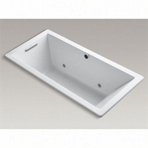 Kohler K-1822-gcw Undersvore 66"" X 32"" Drop-in Bhbblemassage Bath Tub With Bask Heated Surface And Reversible Drain