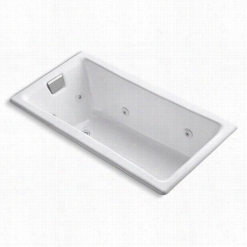 Kohler K-852-h2 Tea-for-two 60"" X 32"" Drop-in Whirlpool Bath With Reversible Drain And Ehater Without Trim