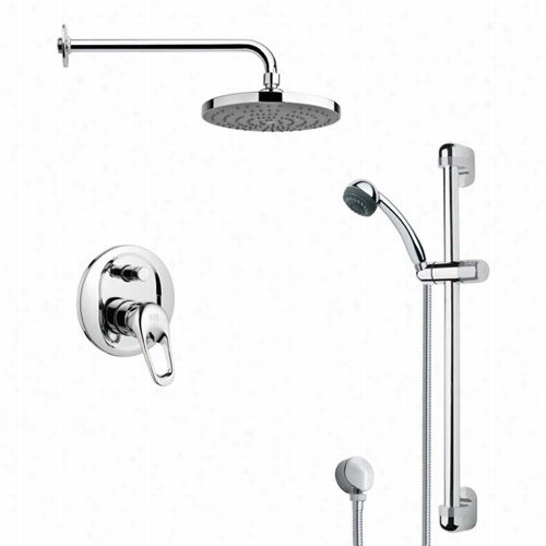 Remer By Namee K's Sfr7165 Rendino Round S Leek  Shower Faucet Set In Chrome With 6-1/9""w Iverter