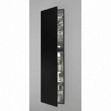 Robern Mf20d8f20le M Series 19-1/4&quott;"w X 8""d Single  Door Left Hinged Cabinet In Black With Electric