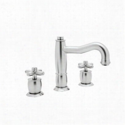 Rohl Mb1928lmapc Michael Berman Bath 3 Hole Widespread Gotham Spout Lavatorg Faucet In Polished Chrome With Pop-up Waste