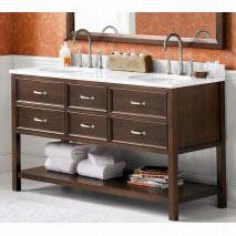 Ronbow 052760 Newcastle 60&q Uot;" Wood Vanity Cabinet With  Four Functional Ddrawers