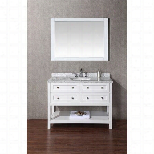 Stufurhome H-d6868-48-cr Marla 48"" Single Sink Bathroo Mvanity With Mirror - Vanity Top Included