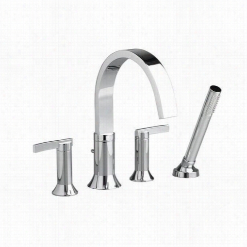 American Standard 74 30.901.002 Berwick Lever Handle Deck Mounted Tub Filler In Chrome With Corporal Shower