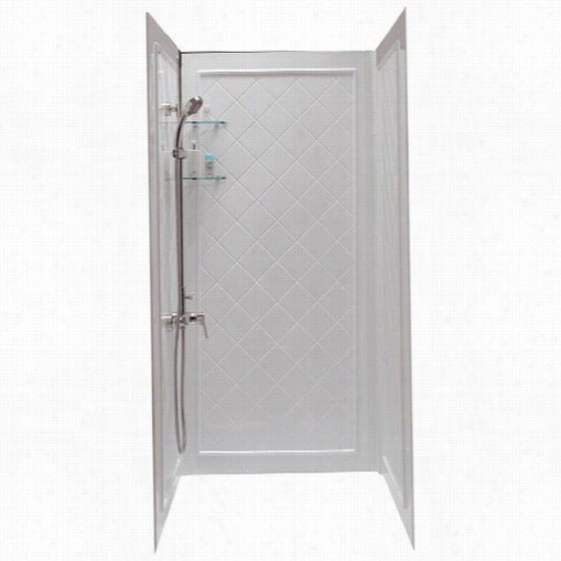 Dreampine Shbw-1434743-01 Qwall-5 30"" - 34"" Shower Enclosure Backwalls Kit