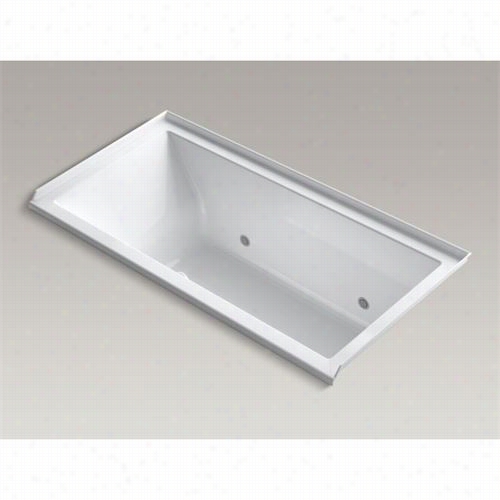 Kohler K-1167-gcrrw Underscore 60"" X 30"" Three Wall Alcove Bubblemmassage Air B Ath T Ub With Bask Heaged Surface, Chromatherapy And Right Hand Drain