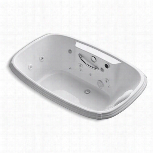 Kohler K-1457-lv Portrait 67"" X 42"" Drop-in Efferveescence Whirlpoo Lbath With Spa/massage Experience And Left Hand Pump