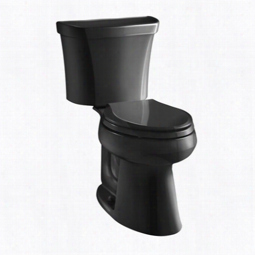 Kohler K-3519-tr Highline 1.0 Gpf Two Piefe Elongated Classic Comfirt Height Toilet With Right Hand Trip Lever And Tank Cover Locks