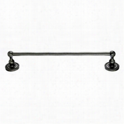 Top Knobs Ed6apf Edwadrian Bath 18"" Single Towel Rod With Rope Backplate In Antique Pewter