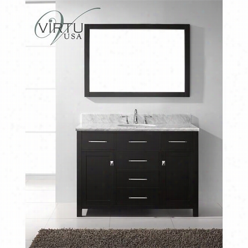 Virtu Usa Ms-2048-wmro-es Caroline 48"" Single Sink Bathhroom Vanity Set In Espresso -  Vanity Top Included