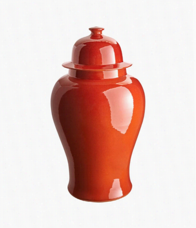 188"" Napa Porcelain Ginger Jar - Orange