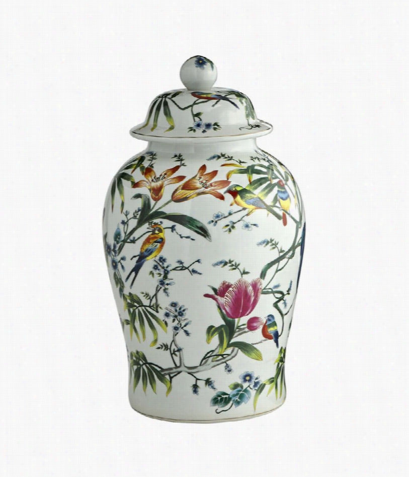 20&quit;" Ocala Porcelain Ginger Jar - Green